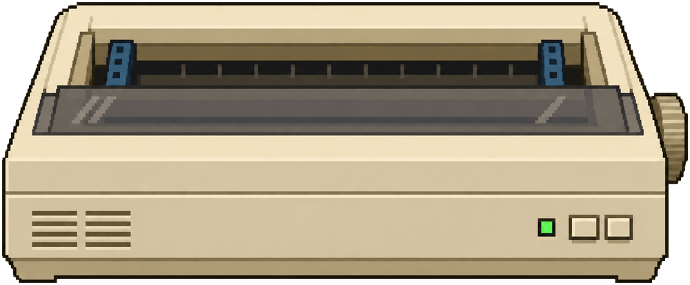 A beige dot-matrix printer